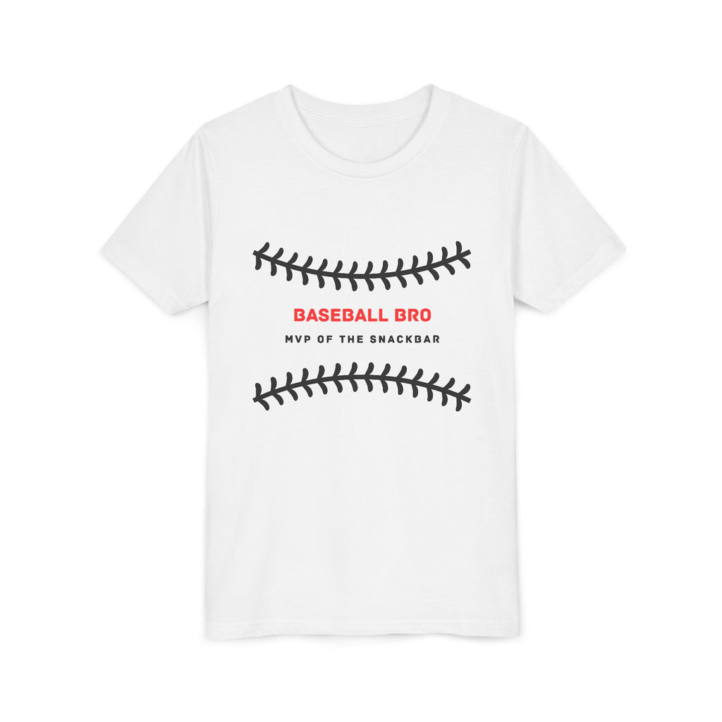 Baseball Bro Youth Tee – "MVP of the Snackbar" Kids Baseball T-Shirt