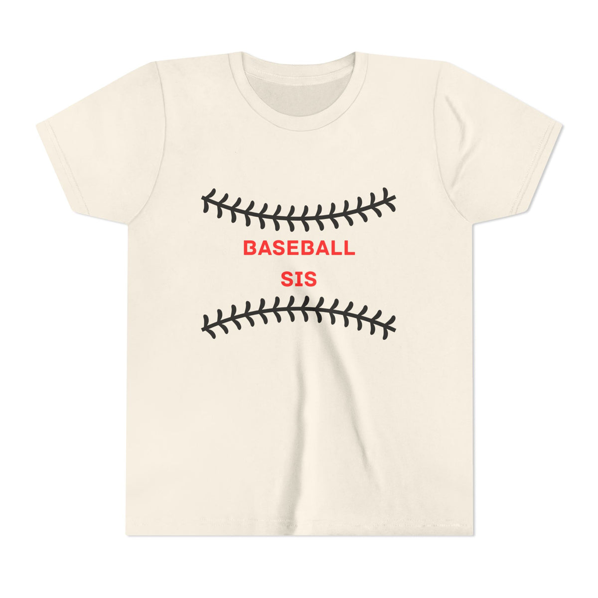 Youth Tee — "Baseball Sis" Graphic T-Shirt for Little Sisters | Soft Kids Baseball Shirt