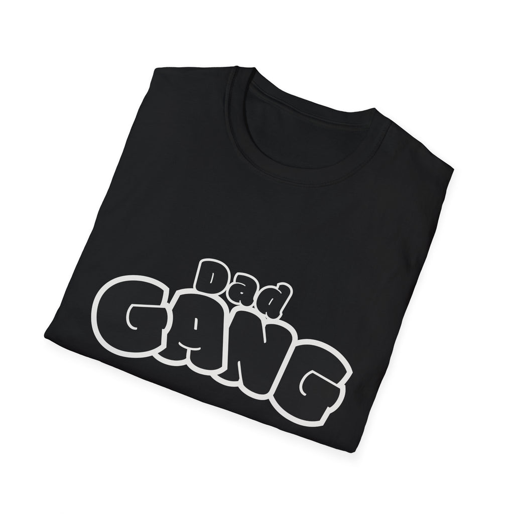Dad Gang T-Shirt — Retro Bubble Letter Tee for Fathers, Father’s Day Gift