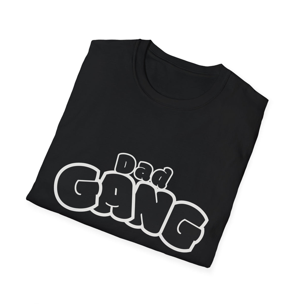 Dad Gang T-Shirt — Retro Bubble Letter Tee for Fathers, Father’s Day Gift