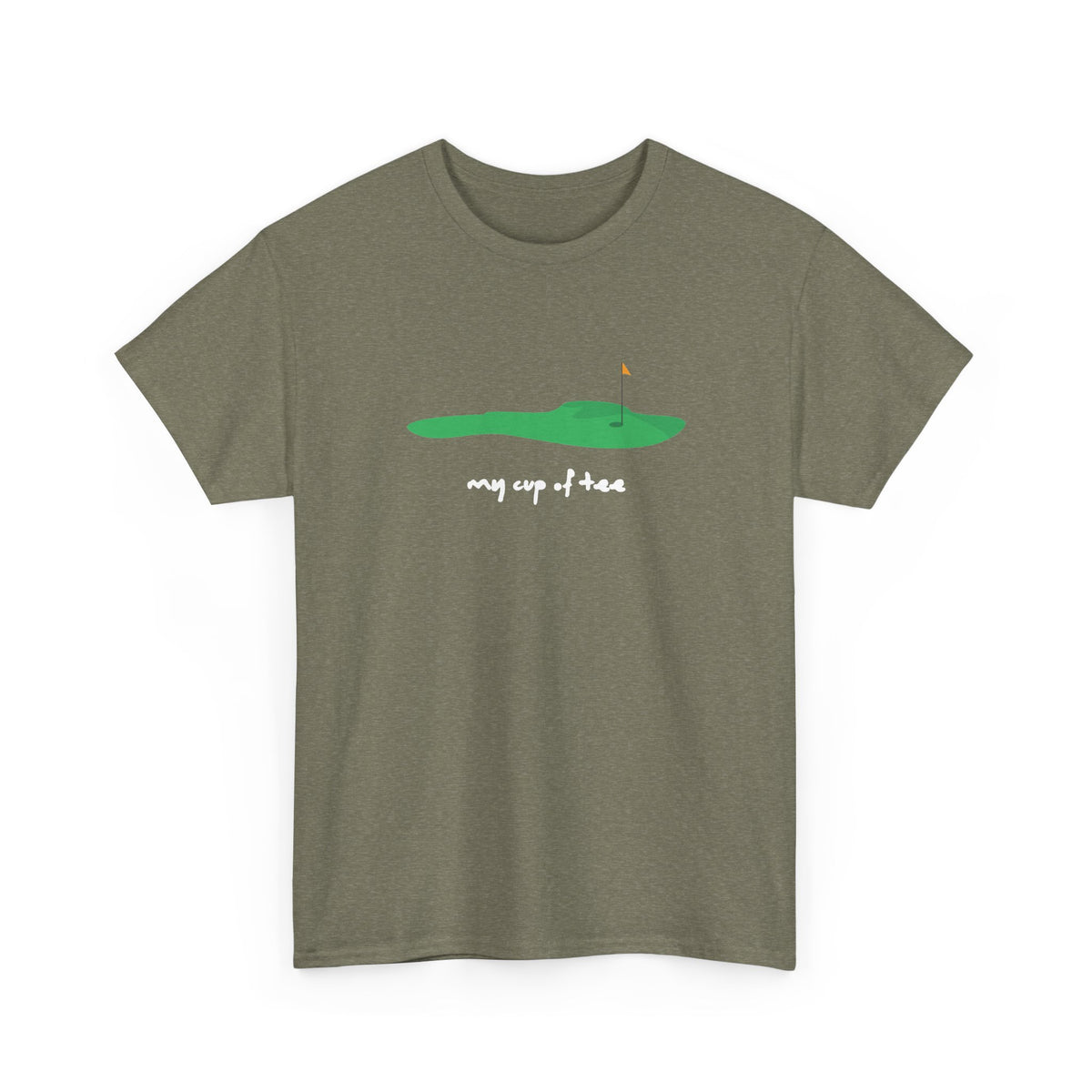 Golf Green T‑Shirt — Minimalist 'may my cup of love' Design