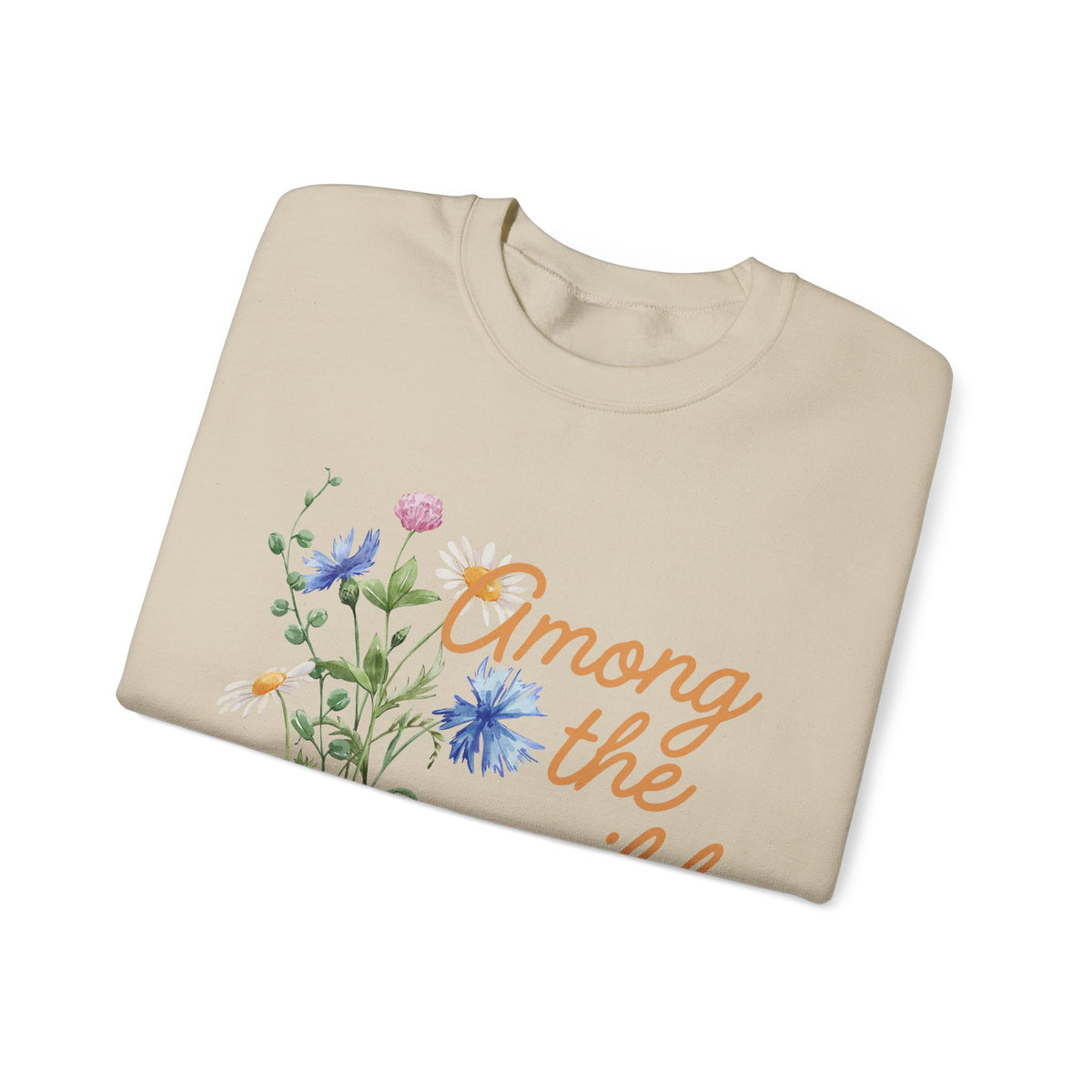 Wildflower Crewneck Sweatshirt — "Among the Wild Flowers" Floral Pullover