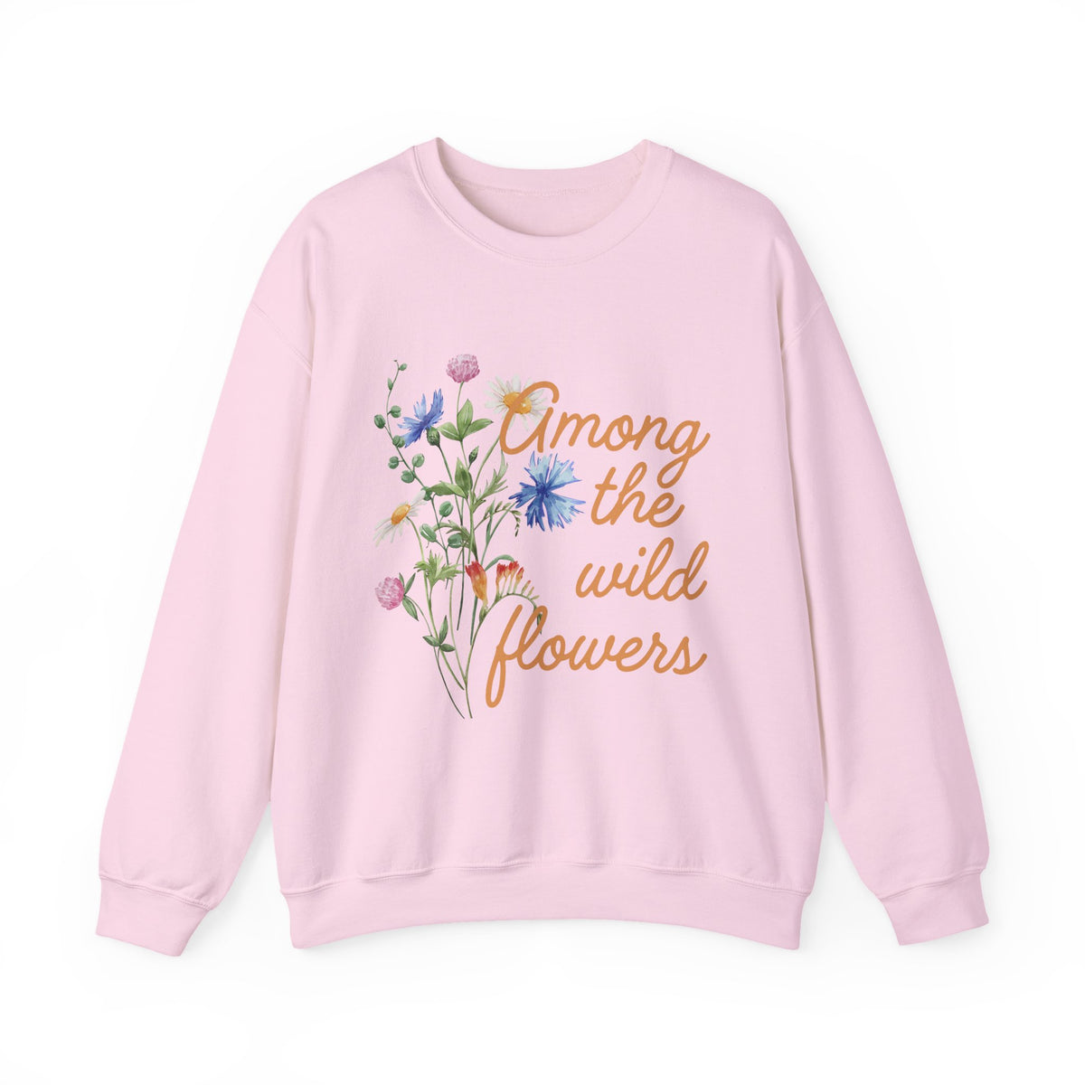Wildflower Crewneck Sweatshirt — "Among the Wild Flowers" Floral Pullover