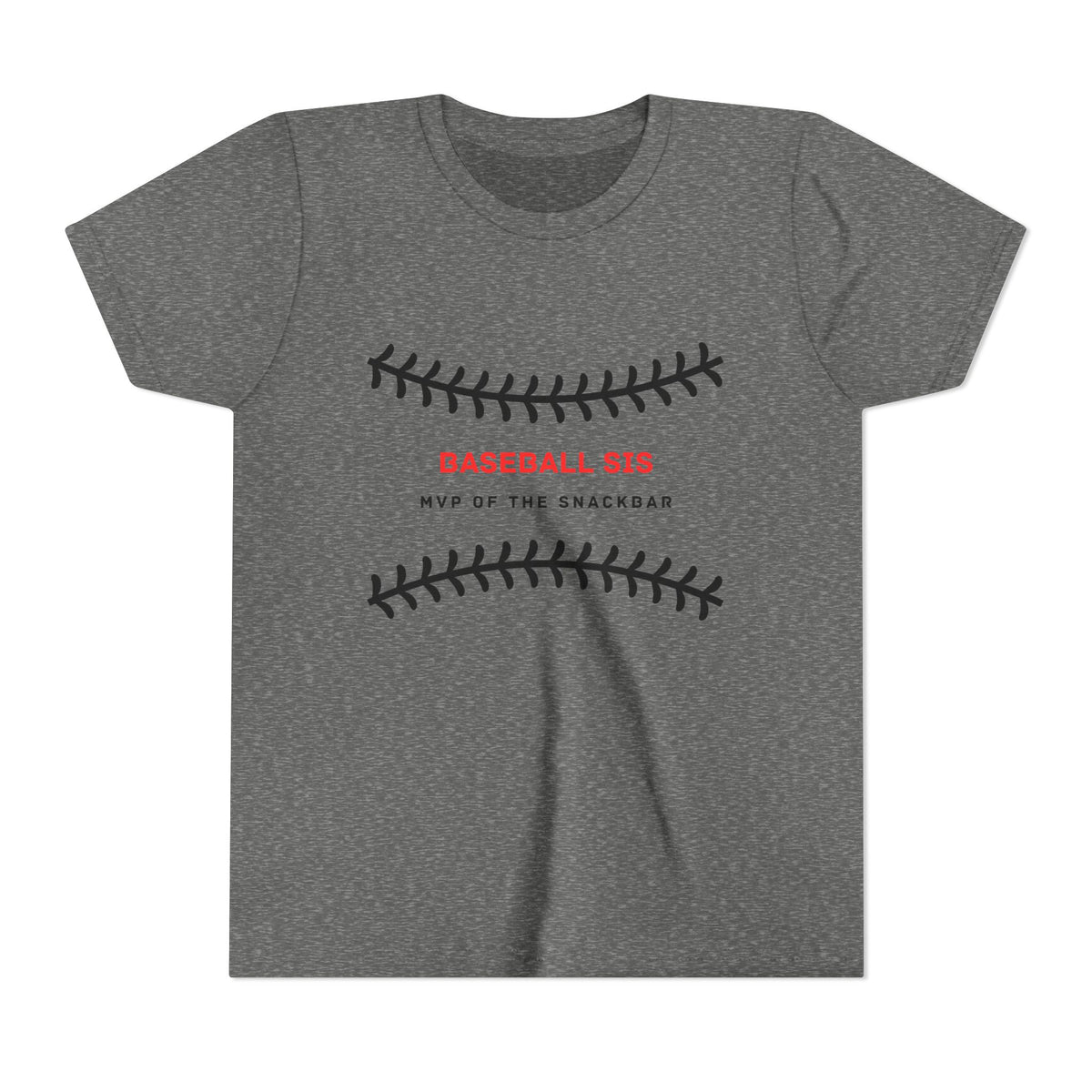 Baseball Sis Youth Tee — 'Baseball Sis: MVP of the Snackbar' Soft Kids’ Sports Shirt