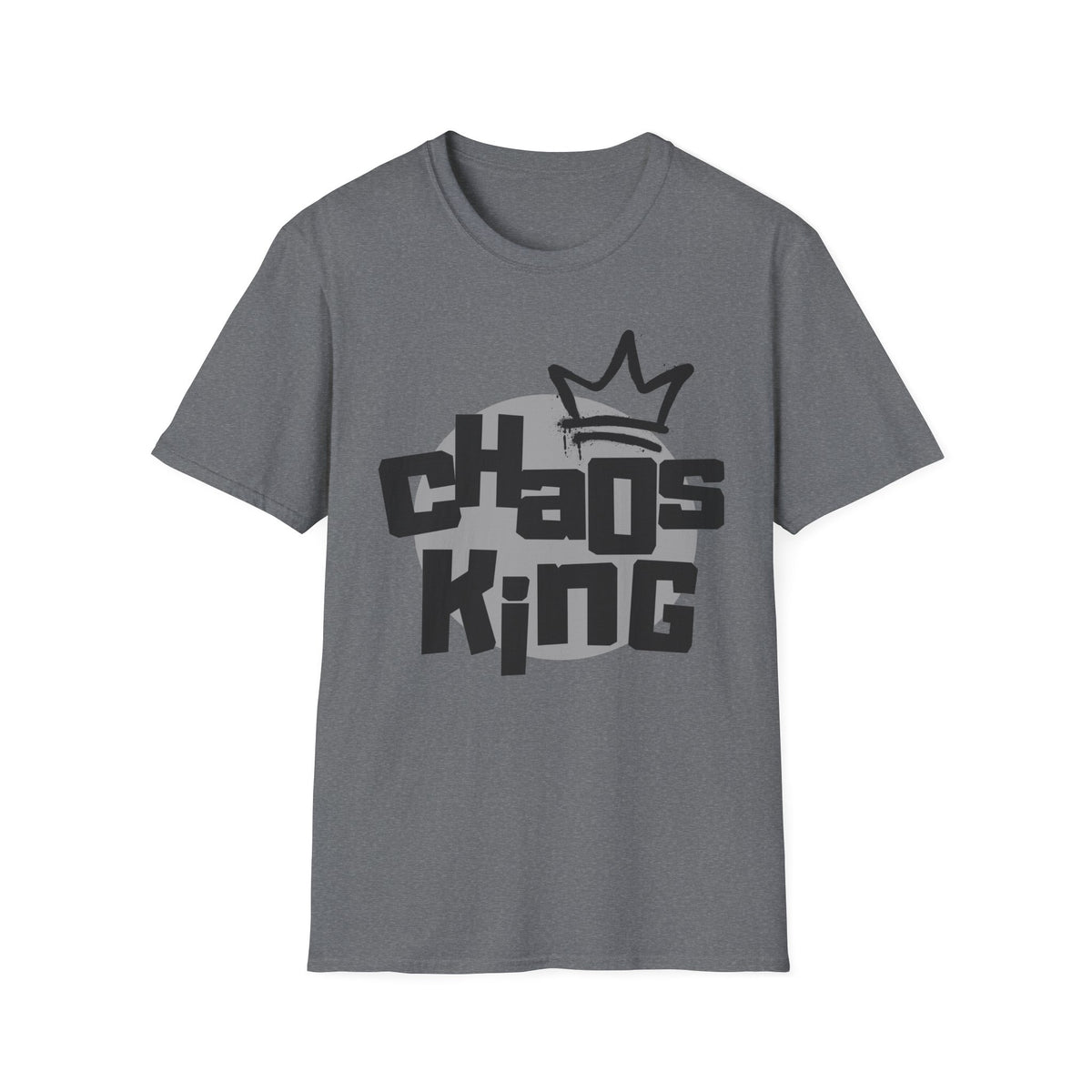 Chaos King T-Shirt — Retro Bubble Letter Tee for Fathers, Father’s Day Gift