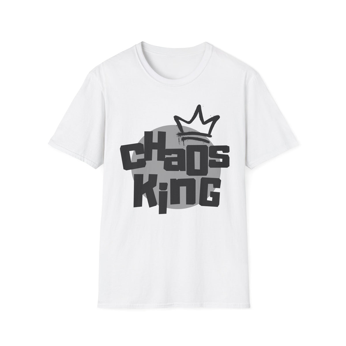 Chaos King T-Shirt — Retro Bubble Letter Tee for Fathers, Father’s Day Gift