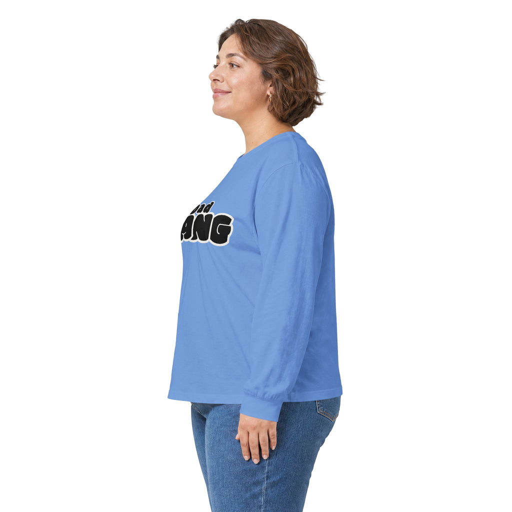 Dad Gang Long Sleeve Tee — Retro Bubble Letter Graphic