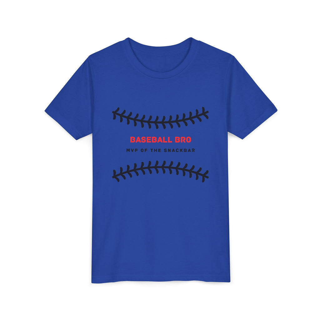 Baseball Bro Youth Tee – "MVP of the Snackbar" Kids Baseball T-Shirt