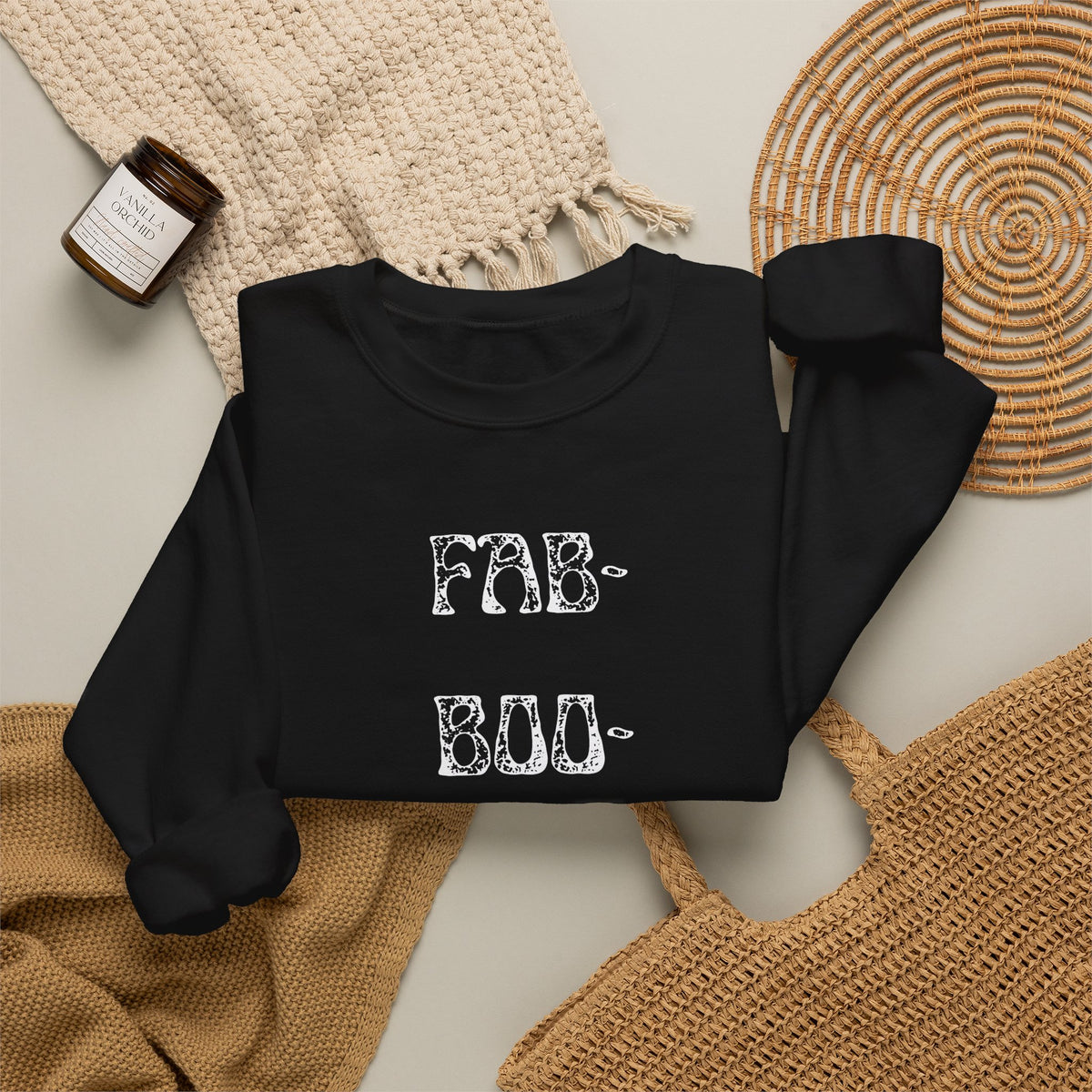 Fab-Boo-Lous Sweatshirt — Halloween Graphic Crewneck for Women & Teens